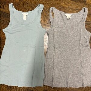H&M Maternity Ribbed Tank Top (set of two), Size: M